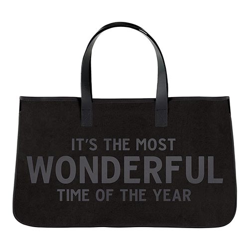 Black Canvas Tote - Most Wonderful