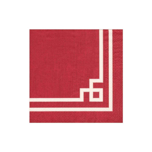 Rive Gauche Paper Cocktail Napkins, Red - 20 Per Package