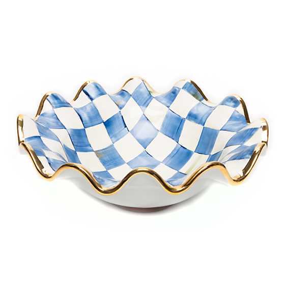 Royal Check Medium Fluted Serving Bowl