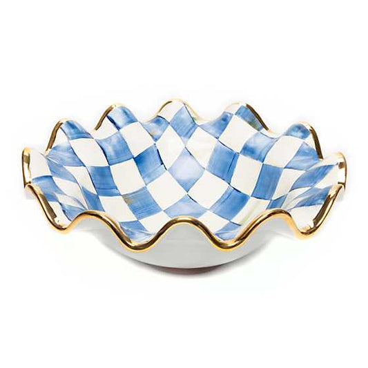 Royal Check Medium Fluted Serving Bowl