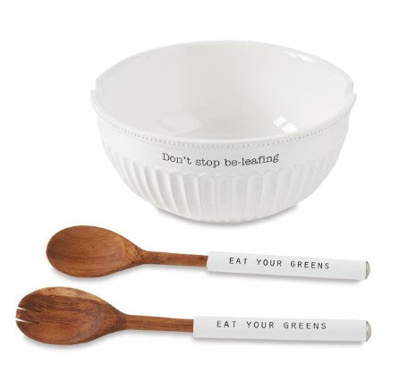 Don't Stop Be-Leafing Salad Bowl Set