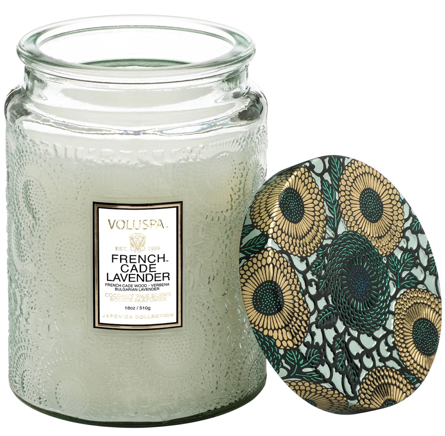 French Cade Lavender Large Glass Jar Candle