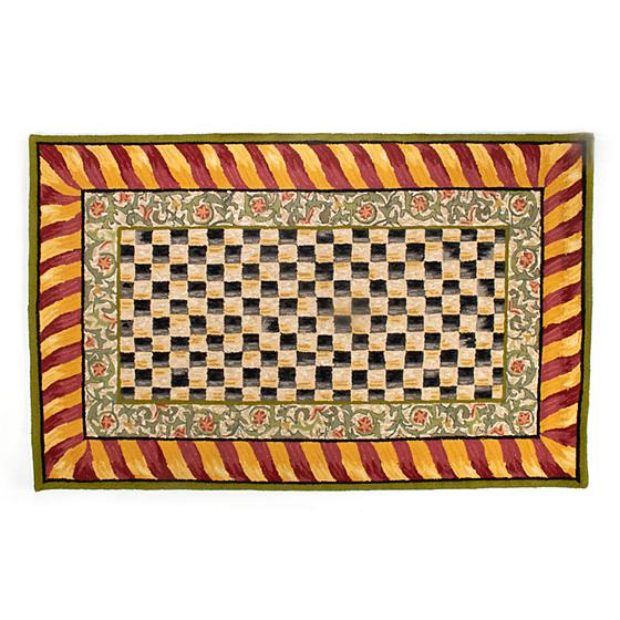 Courtly Check Rug - 5' x 8' - Red & Gold