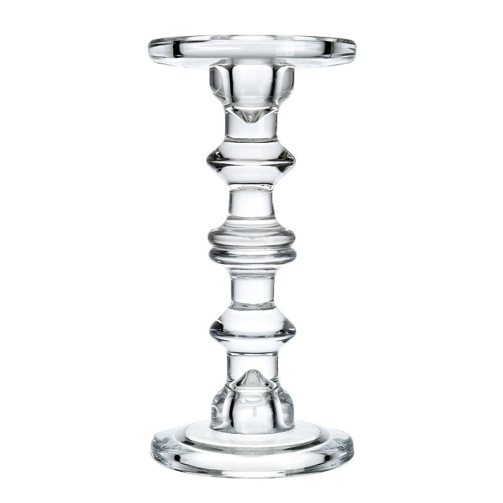 Clear Glass Candle Holder - Thumbnail 2