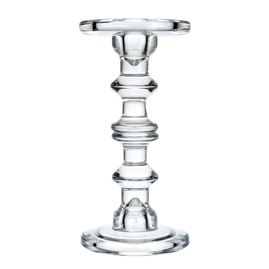 Clear Glass Candle Holder