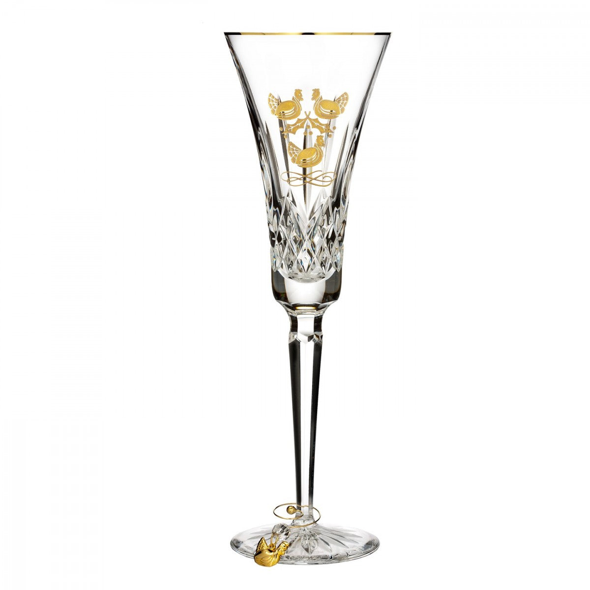 Lismore Three French Hens Gold Flute