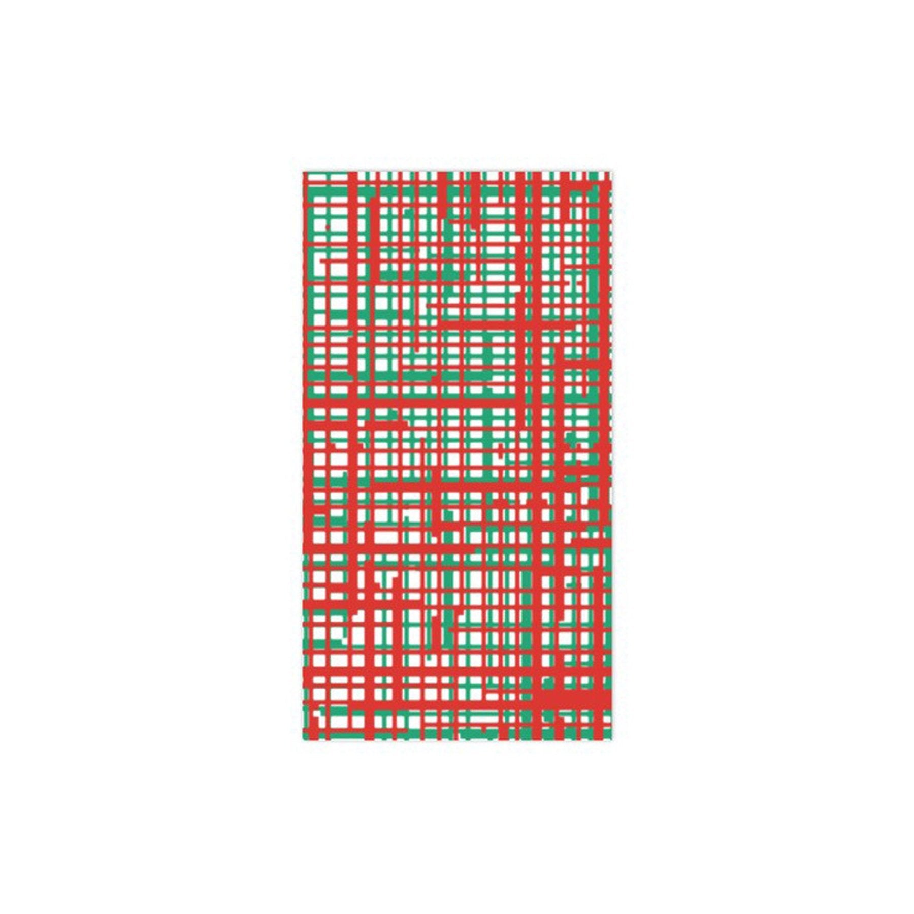 Papersoft Napkins Green & Plaid Guest Towels - 50
