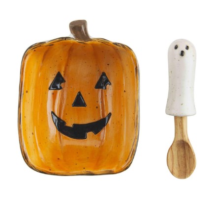 Pumpkin Shaped Candy Bowl Set