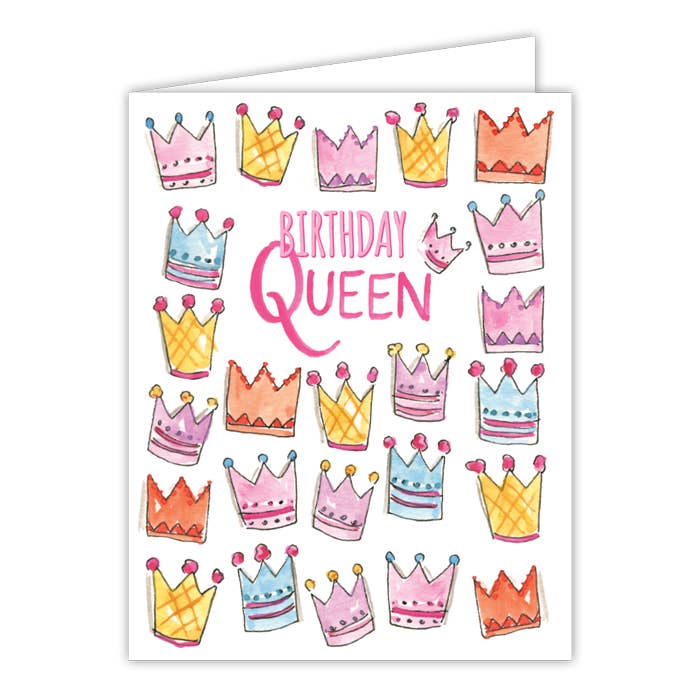 Birthday Queen Crowns Greeting Card