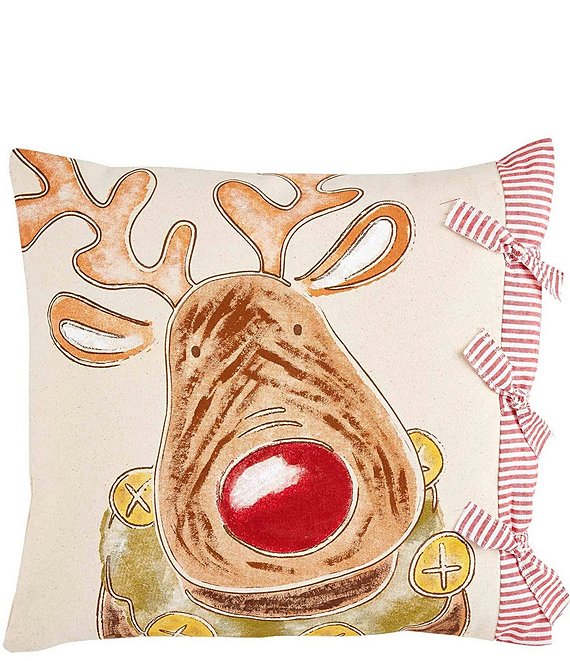 Reindeer Painted Pillow