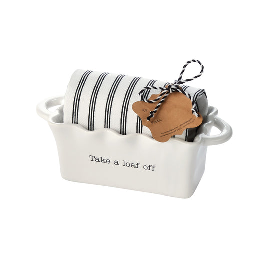 Take A Loaf Off Mini Loaf Pan & Towel Set