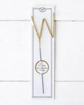 Big Golden Sparkler Wand Letter, W