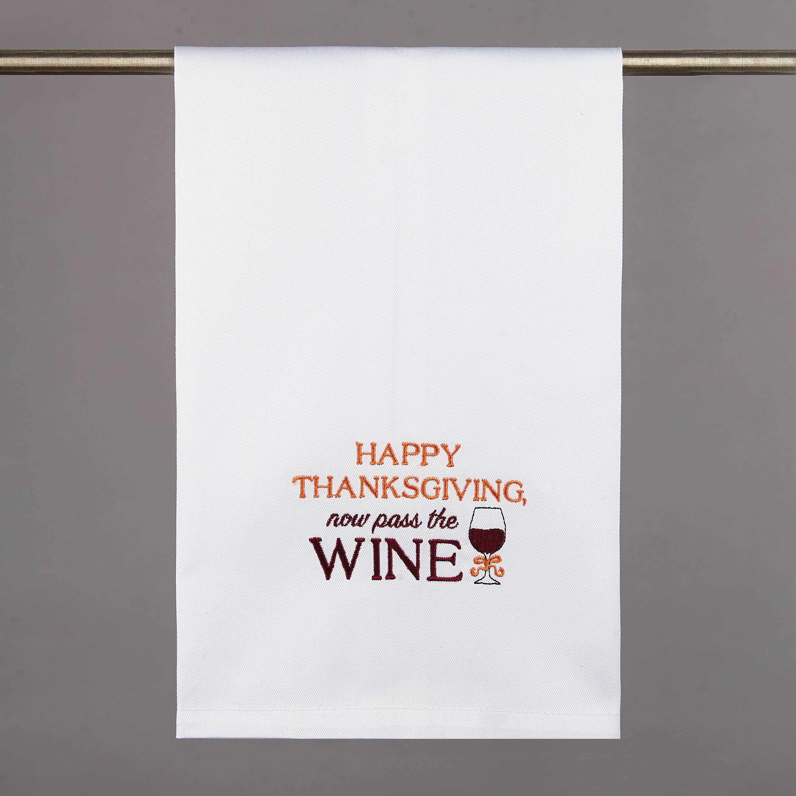 Thanksgiving Pass The Wine Kitchen Towel