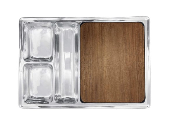 Signature Sectional Cheese Board with Dark Wood Insert