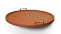 Tangerine Faux Leather and Gold Metal Handles