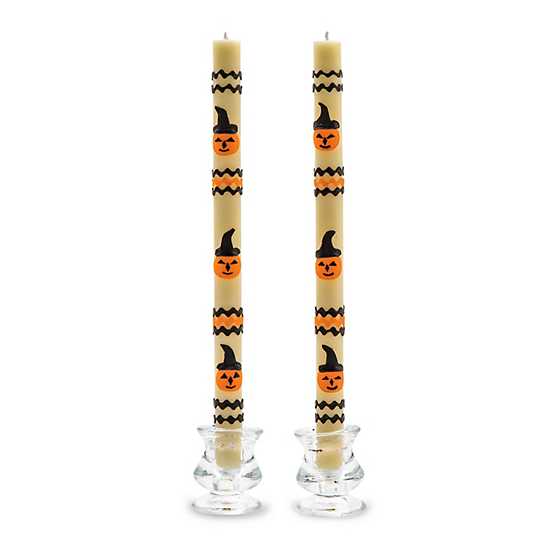 Jack O' Lantern Dinner Candles Set of 2