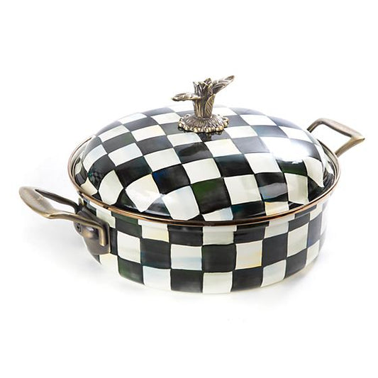 Courtly Check Enamel 5 Qt Casserole