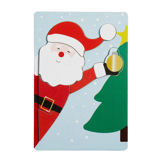 Wood Tree and Santa Puzzle