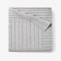 Gray Cable Knit Baby Blanket