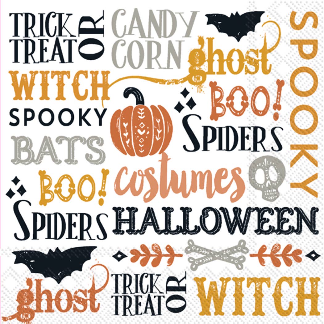 Halloween Words Paper Lunch Napkin
