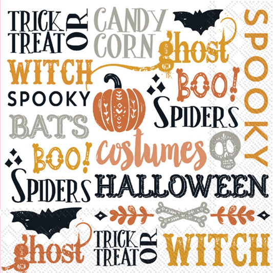 Halloween Words Paper Lunch Napkin