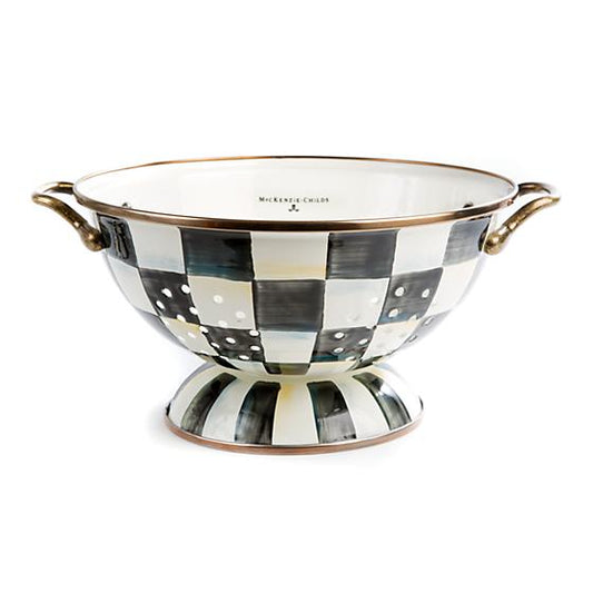 Courtly Check Enamel Colander - Large