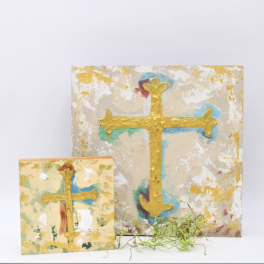 Handpainted Wall Plaque, Cross