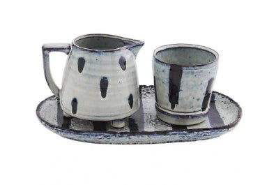 Black and White Cream and Sugar Set