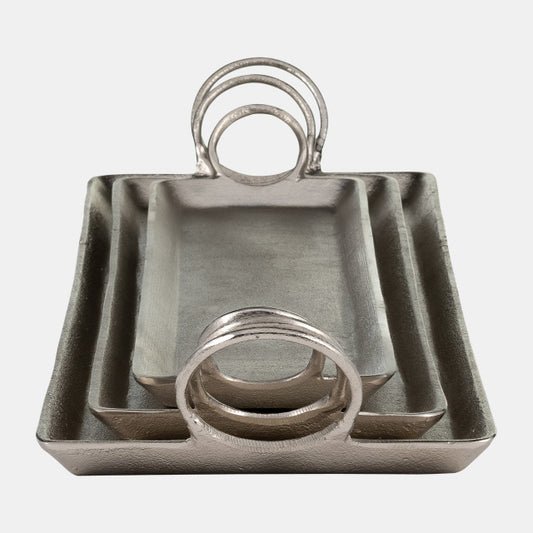 Medium Casted Tray, Metallic