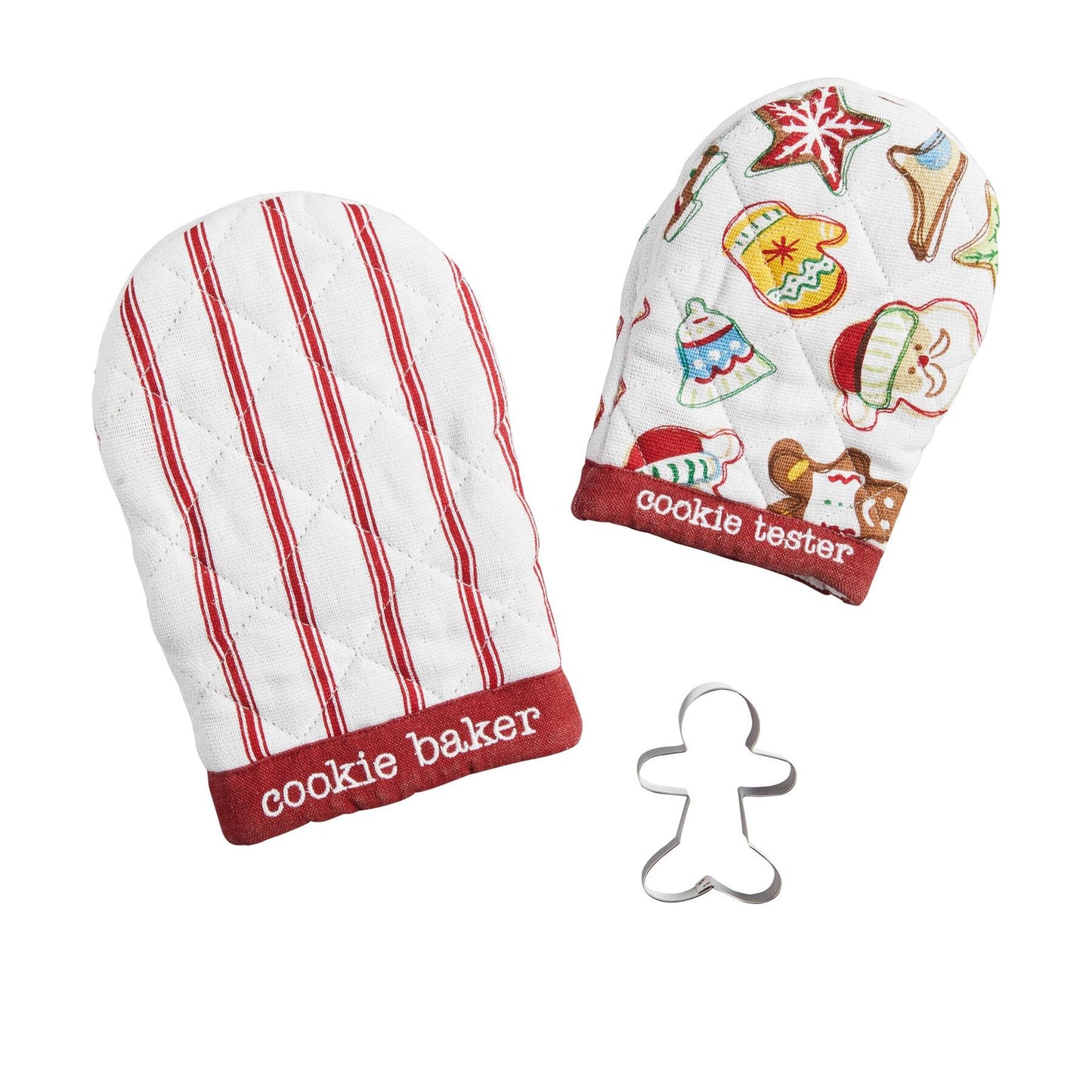 Matching Christmas Oven Mitt Set