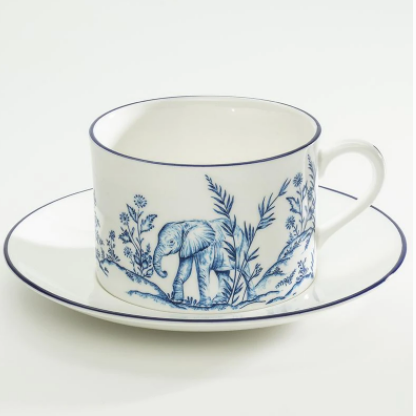 NC Serengeti Elephant Tea Cup & Saucer