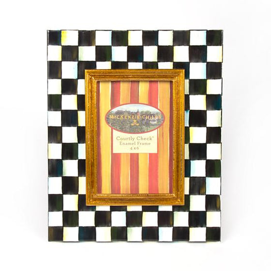 Courtly Check Enamel Frame - 4" x 6"