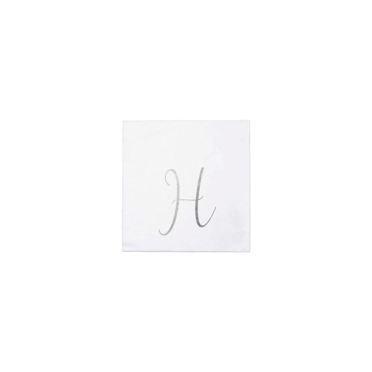 H Papersoft Napkins Monogram Cocktail Napkins (Pack of 20)