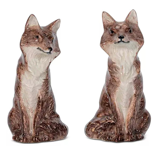 Clever Creatures Fox Salt and Pepper Set/2pc