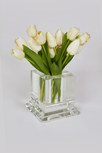 Crystal Square Centerpiece Vase