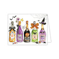 Halloween Champagne Bottles Greeting Card