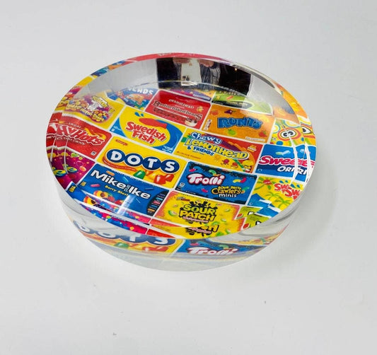 Round Acrylic Block Movie Theatre Candy Dish Catchall