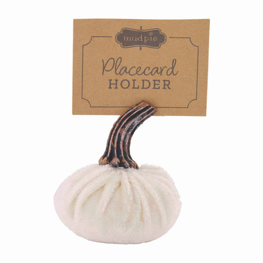 White Pumpkin Place Card Holder