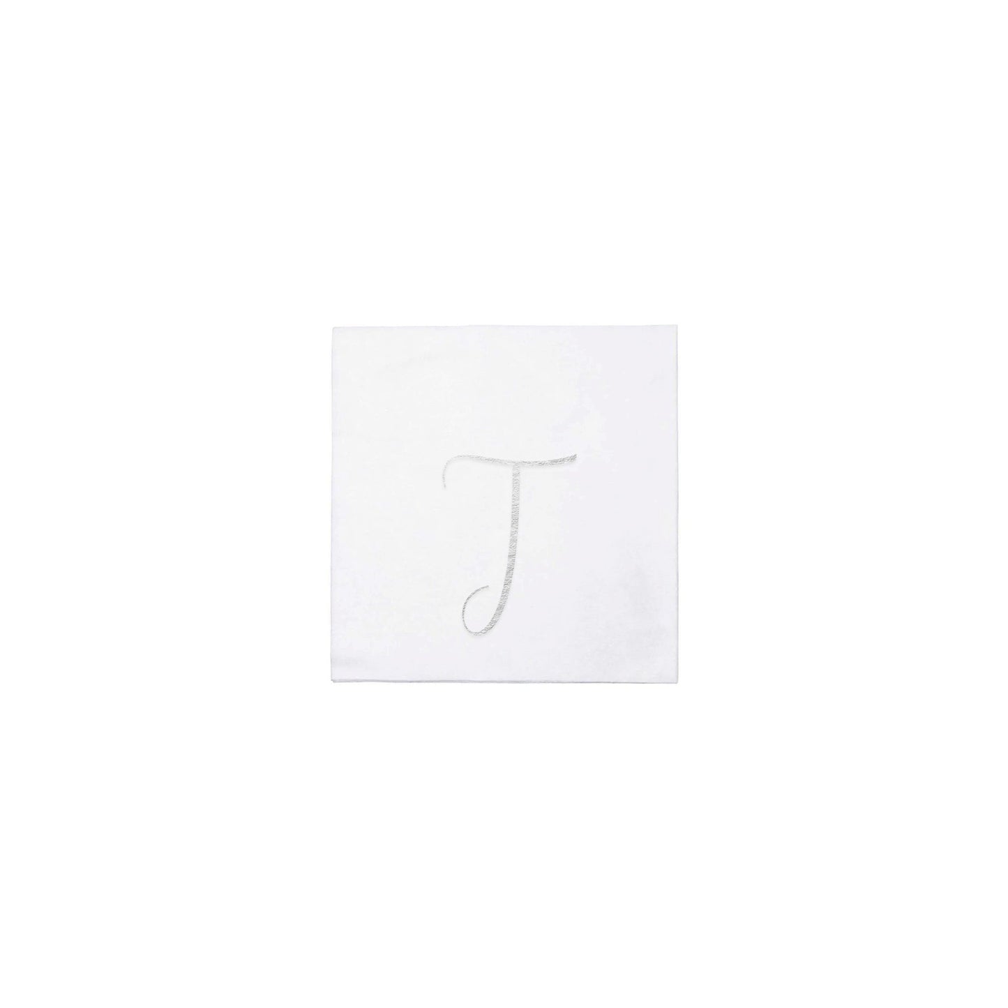 T Papersoft Napkins Monogram Cocktail Napkins (Pack of 20)