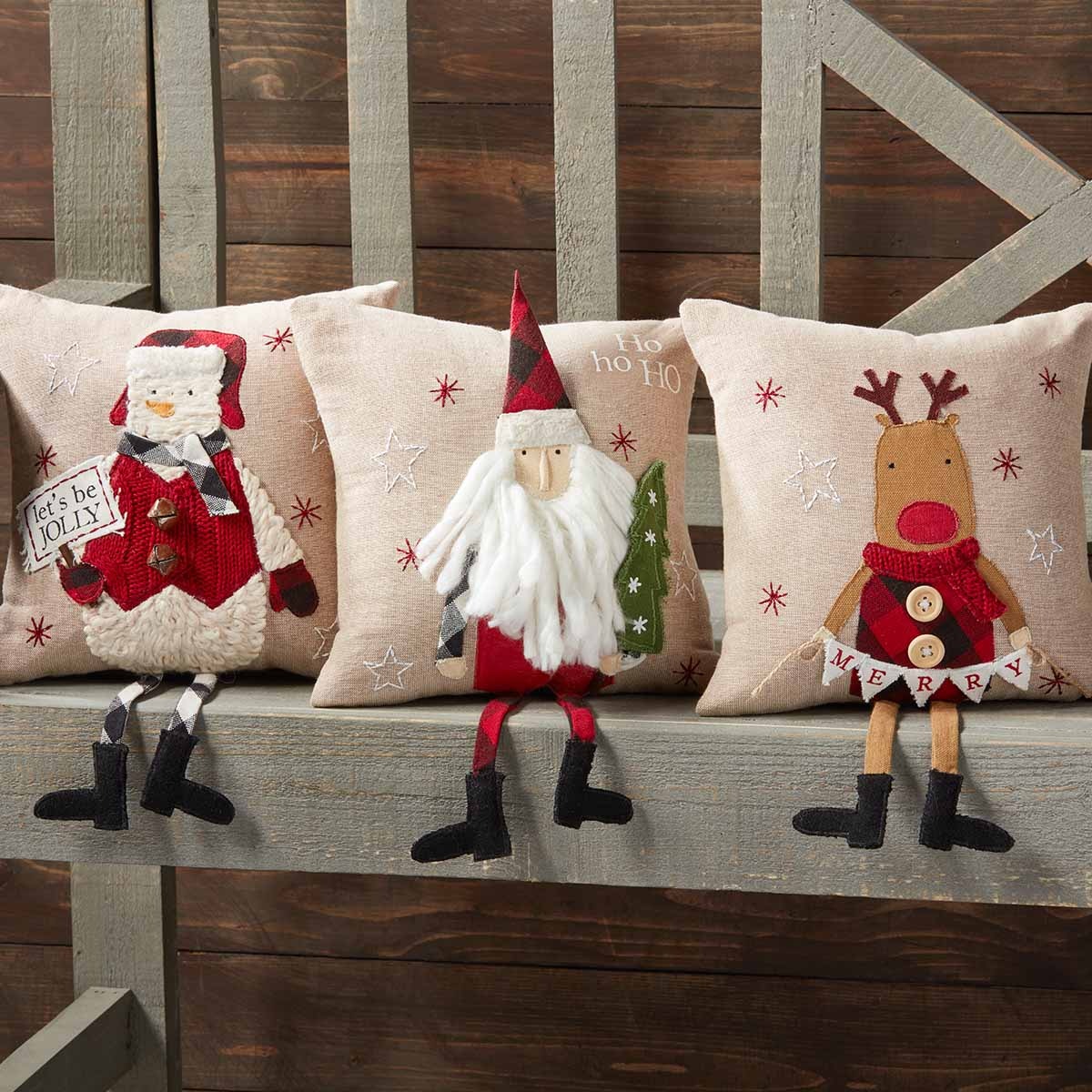 Snowman Dangle Leg Pillow