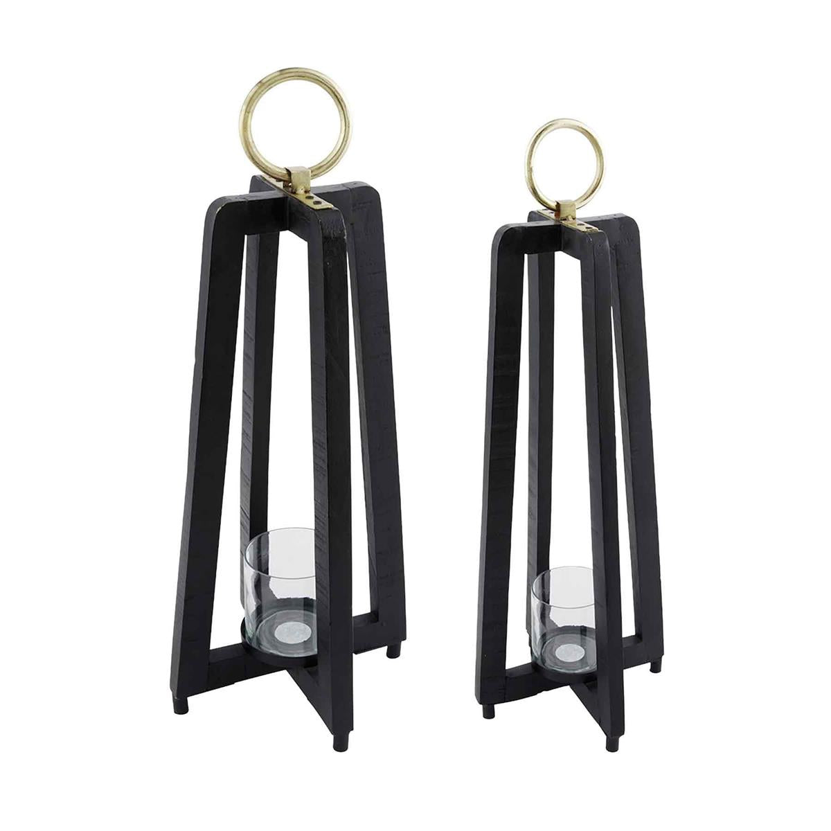 Large Black Tall Lantern