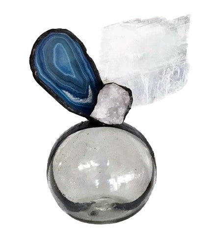 Blue Agate Selenite Small Float