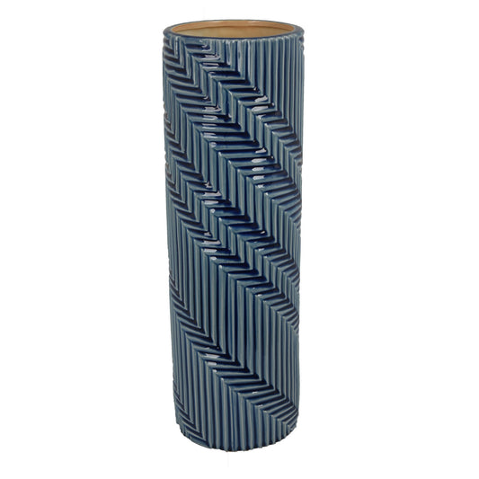 Blue Zig Zag Vase