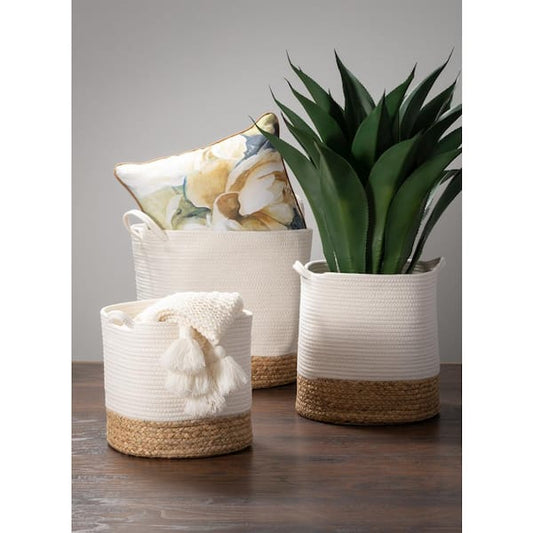 Woven Tote Basket Set 3