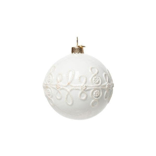 Ornament Landriana Ceramic Ball BT White