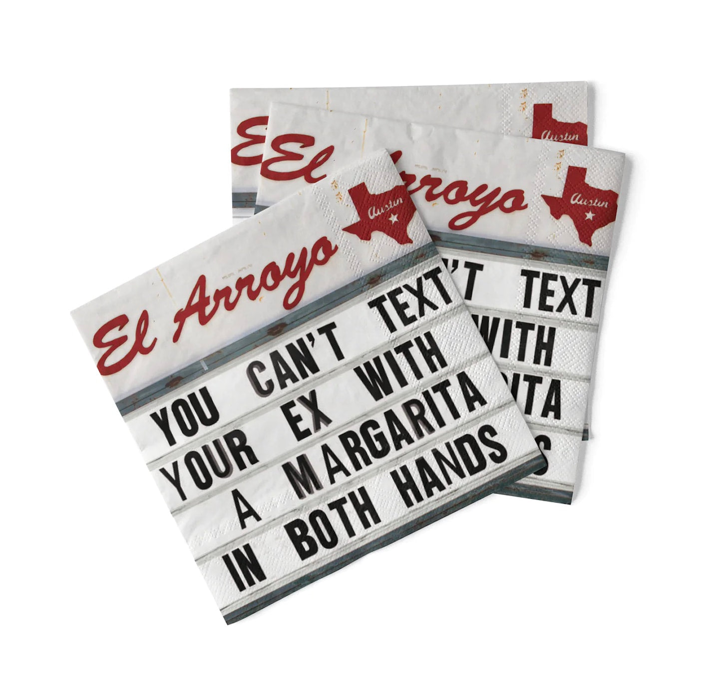 Can't Text Your Ex Cocktail Napkin