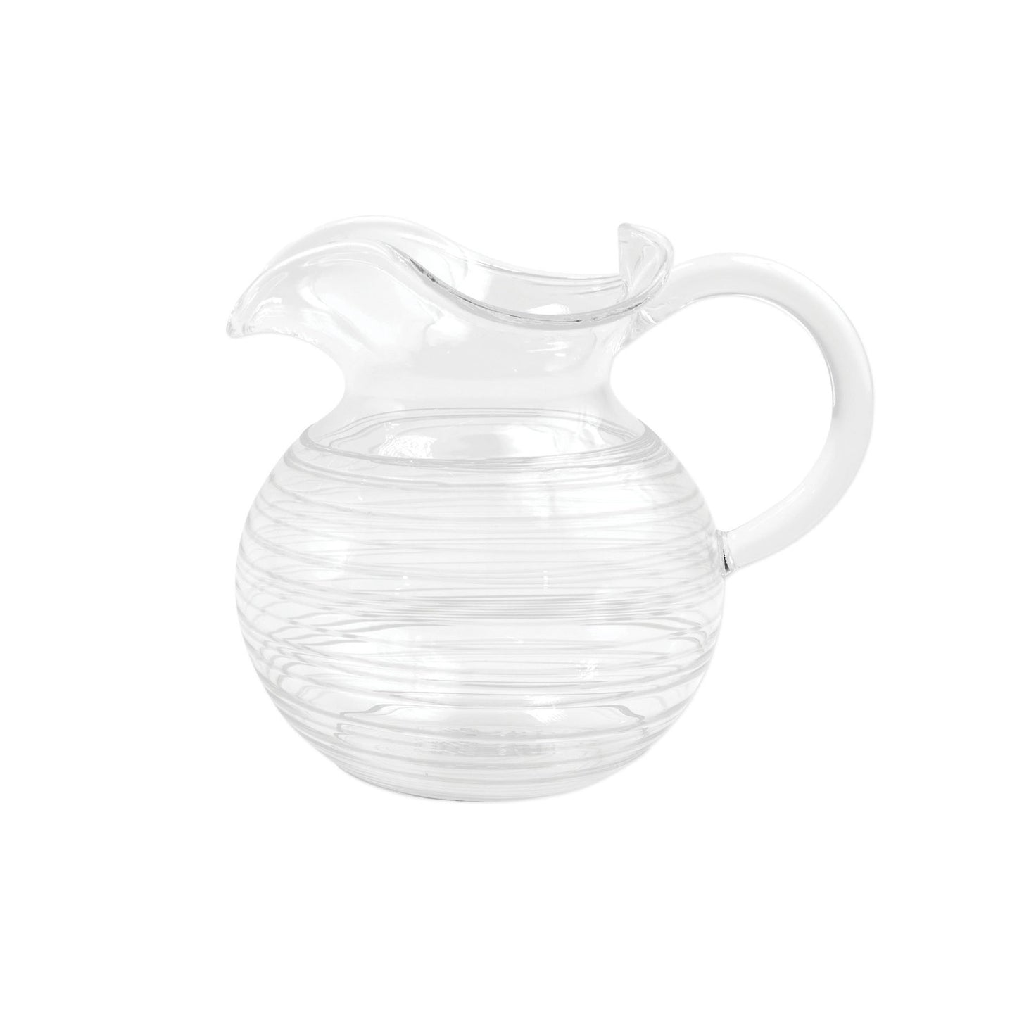 Swirl White Three Spout Pitcher