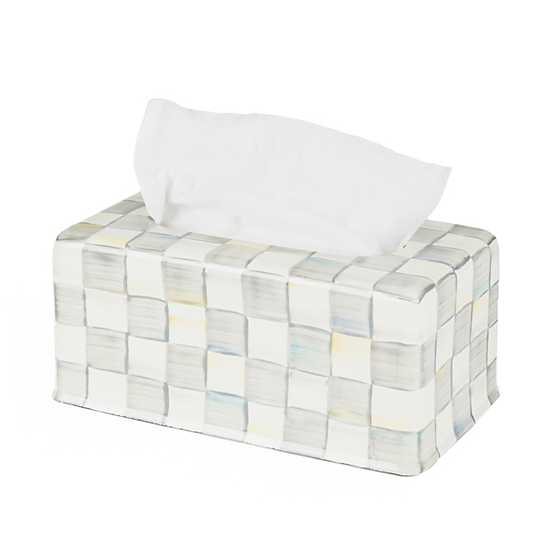 Sterling Check Enamel Standard Tissue Box Cover