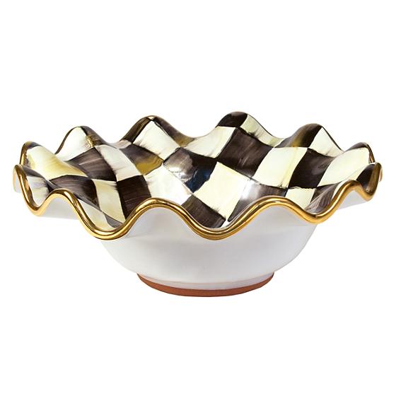 Courtly Check Ceramic Fluted Breakfast Bowl - Thumbnail 2
