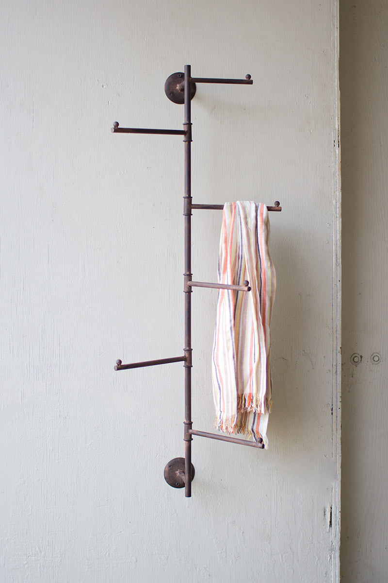 rustic wall swivel coat rack